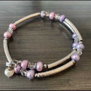 Vantel Pearls Ocean Mist Wrap Bracelet